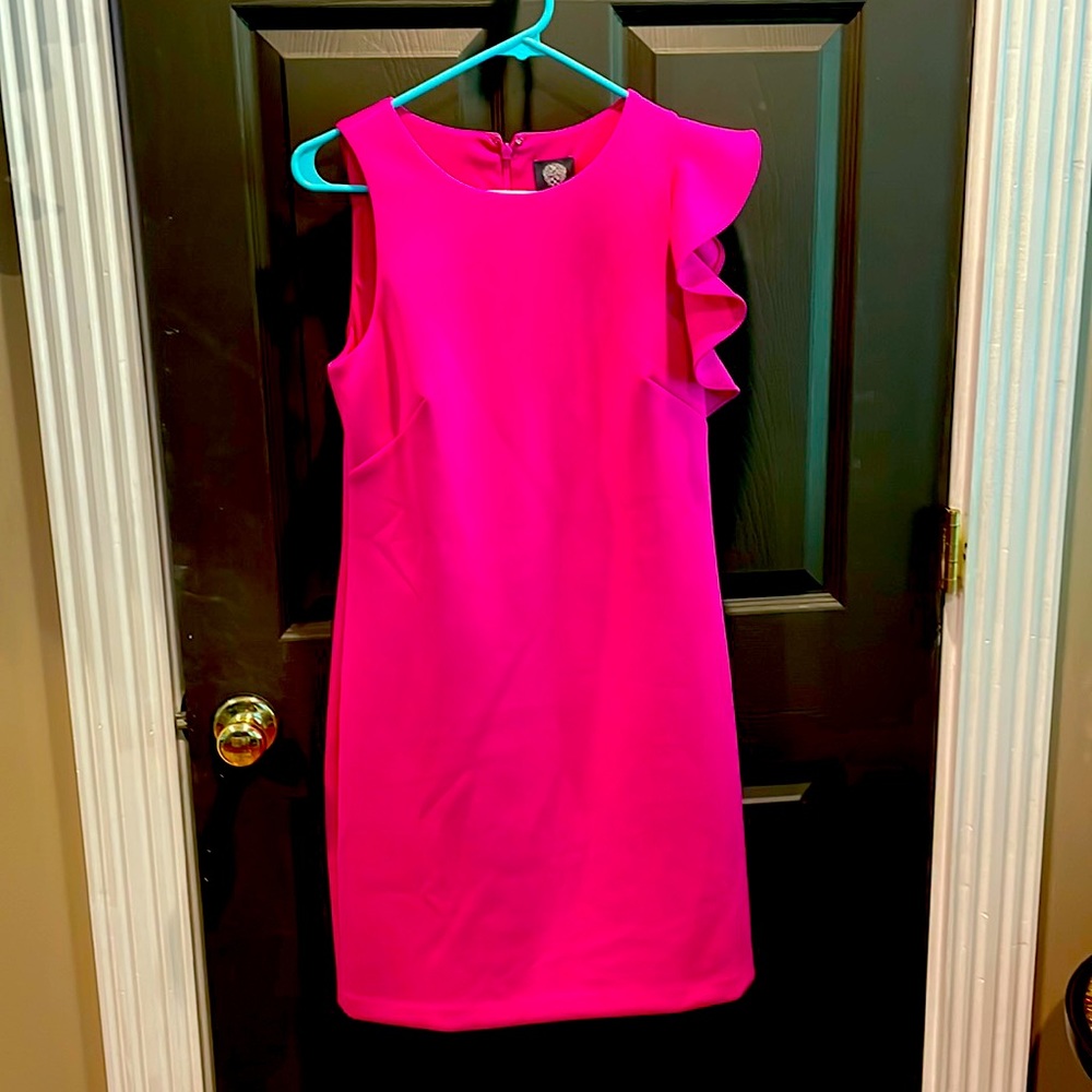 Hot magenta pink poly spandex blend dress! Cece brand - never worn!